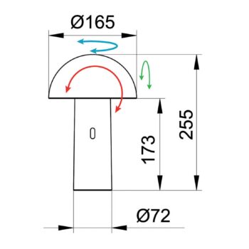 Aluminor Capsule stolná LED lampa, mobilná, sivá