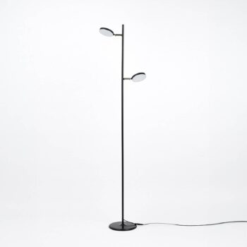 Aluminor Declic stojacia LED lampa, 2-pl., čierna