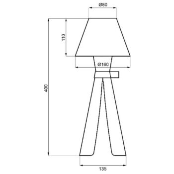Aluminor Floh textilná stolová lampa