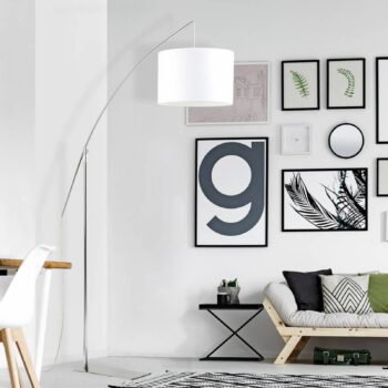 Aluminor Rainbow stojaca lampa z kovu, chróm