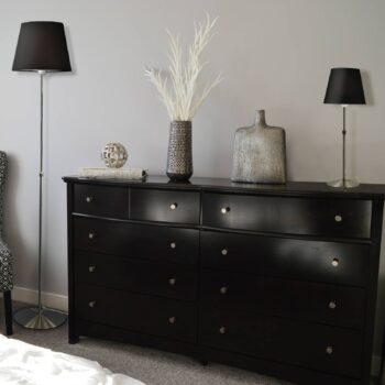 Aluminor Store stojaca lampa, hliník/čierna