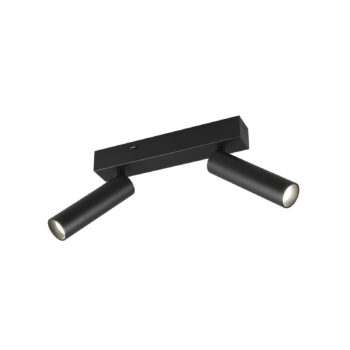 Ambala LED stropné bodové svietidlo, 2 svetlá, čierne, kov, CCT,