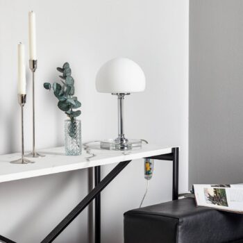 Ancilla – pochrómovaná stolná LED lampa, stmievač