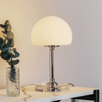Ancilla – pochrómovaná stolná LED lampa, stmievač
