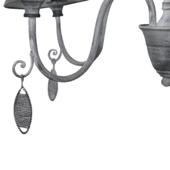 Antická sivá závesná lampa Susana