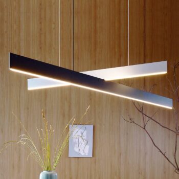 Apollon LED závesné svetlo, dĺžka 146 cm, biela