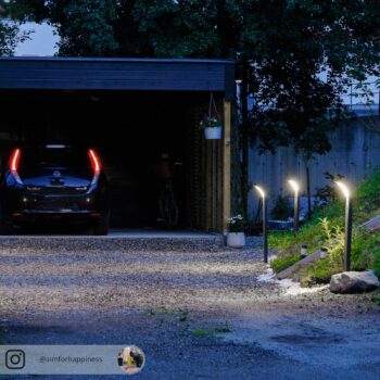 Arcchio Advik LED projektor, 100 cm, antracitový, senzor, IP54