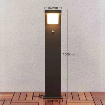 Arcchio Advik LED projektor, 100 cm, antracitový, senzor, IP54