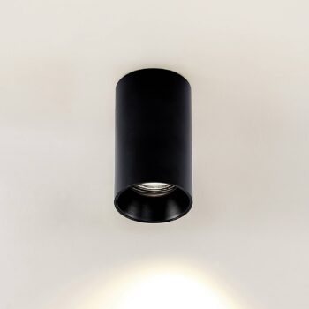Arcchio Downlight Brinja, čierna, kov, Ø 6cm, okrúhla, GU10