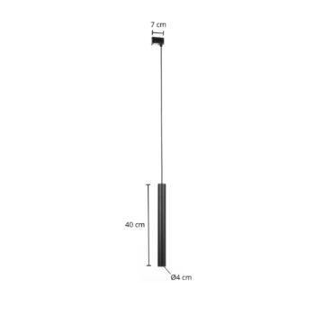 Arcchio Ejona LED závesné svietidlo čierne 4/40cm