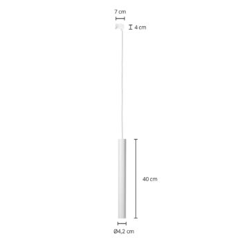 Arcchio Ejona závesné svietidlo biele E27 4/40cm