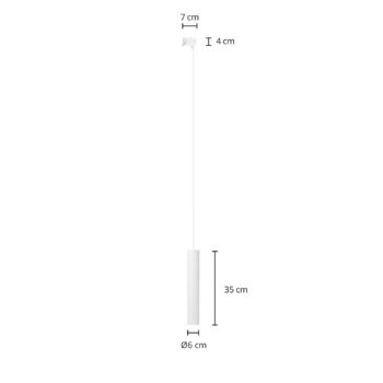 Arcchio Ejona závesné svietidlo biele GU10 6/35cm