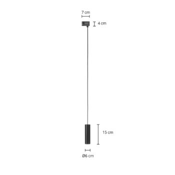 Arcchio Ejona závesné svietidlo čierne E27 4/15cm