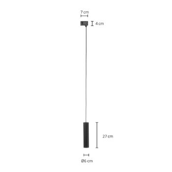 Arcchio Ejona závesné svietidlo čierne GU10 6/27cm
