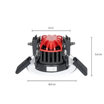 Arcchio Elmon LED vstavané svietidlo, IP65, biele