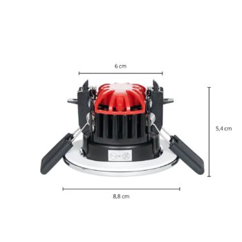 Arcchio Elmon LED vstavané svietidlo, IP65, chróm