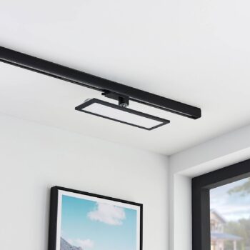 Arcchio Hairis 3-fázový LED panel, 30 cm, čierny, 3000 K