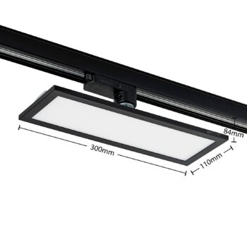 Arcchio Hairis 3-fázový LED panel, 30 cm, čierny, 3000 K