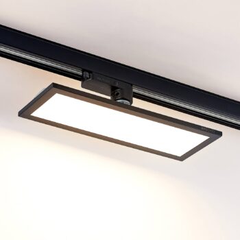 Arcchio Hairis 3-fázový LED panel, 30 cm, čierny, 3000 K