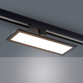 Arcchio Hairis 3-fázový LED panel, 30 cm, čierny, 3000 K