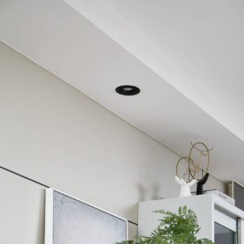 Arcchio Harcos LED stropné svietidlo, čierne, Ø 11 cm, 4 000 K