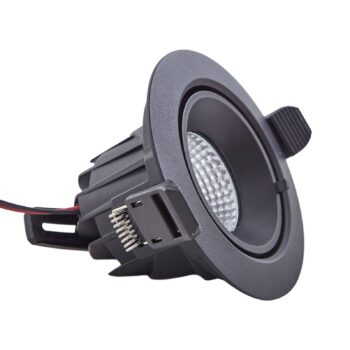 Arcchio Harcos LED stropné svietidlo, čierne, Ø 11 cm, 4 000 K