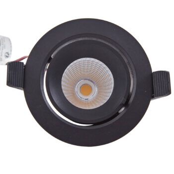 Arcchio Harcos LED stropné svietidlo, čierne, Ø 11 cm, 4 000 K