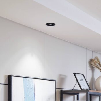 Arcchio Harcos LED stropné svietidlo, čierne, Ø 8 cm, 4 000 K