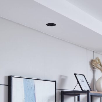 Arcchio Harcos LED stropné svietidlo, čierne, Ø 8 cm, 4 000 K