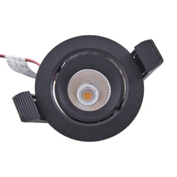 Arcchio Harcos LED stropné svietidlo, čierne, Ø 8 cm, 4 000 K