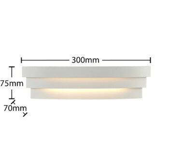 Arcchio Harun LED nástenná lampa 30 cm biela