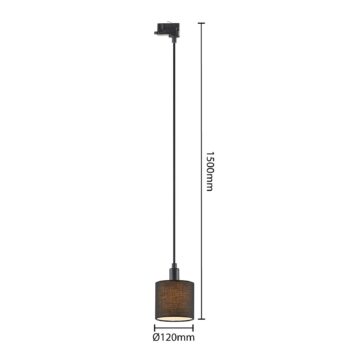 Arcchio Heleni závesná lampa čierna 12cm