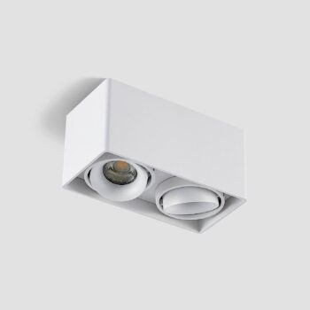 Arcchio Kubika stropné svietidlo, 19 cm, biele, 2 svetlá, kov