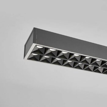 Arcchio LED kancelárske závesné svietidlo Jolinda, strieborné, 118 cm, hore/dole