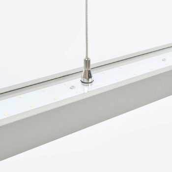 Arcchio LED kancelárske závesné svietidlo Jolinda, strieborné, 118 cm, hore/dole
