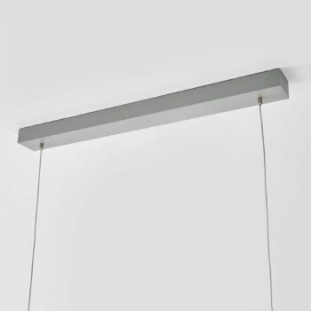 Arcchio LED kancelárske závesné svietidlo Jolinda, strieborné, 118 cm, hore/dole