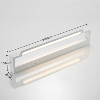 Arcchio LED nástenné svetlo Jora, 60 cm, biele, otočné, IP44