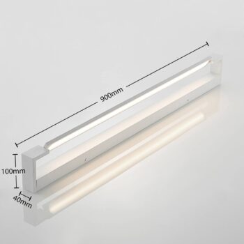 Arcchio LED nástenné svetlo Jora, 90 cm, biele, otočné, IP44