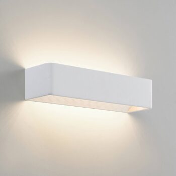 Arcchio LED nástenné svetlo Karam, 37 cm, biela, kov, hore/dole
