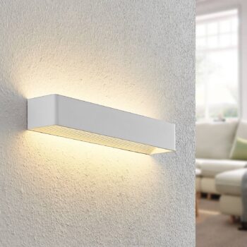 Arcchio LED nástenné svetlo Karam, 53 cm, biela, kov, hore/dole