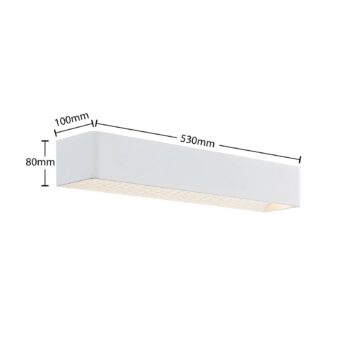 Arcchio LED nástenné svetlo Karam, 53 cm, biela, kov, hore/dole