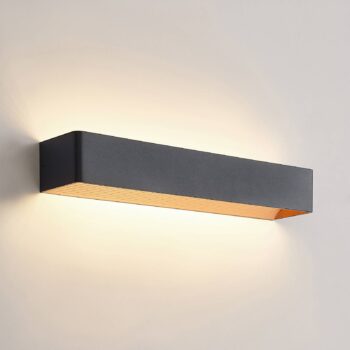 Arcchio LED nástenné svetlo Karam, 53 cm, čierne, kov, hore/dole