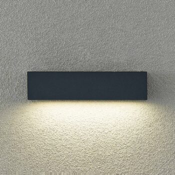Arcchio LED nástenné svetlo Lengo, 25 cm, antracitová, dole, CCT