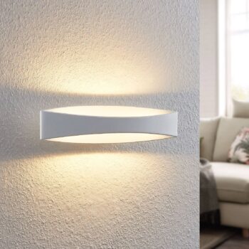 Arcchio LED nástenné svietidlo Jelle, 44 cm, biele, kov, hore/dole