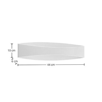 Arcchio LED nástenné svietidlo Jelle, 44 cm, biele, kov, hore/dole