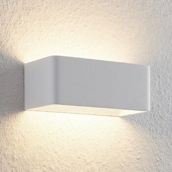 Arcchio LED nástenné svietidlo Karam, 20 cm, biele, kov, hore/dole