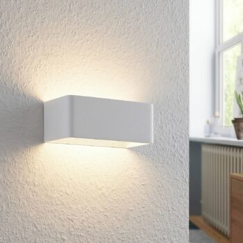 Arcchio LED nástenné svietidlo Karam, 20 cm, biele, kov, hore/dole