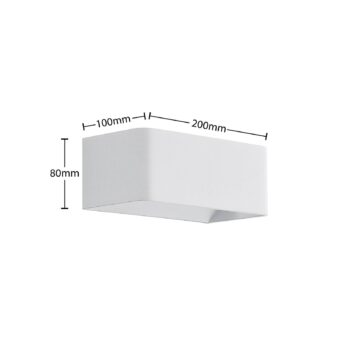 Arcchio LED nástenné svietidlo Karam, 20 cm, biele, kov, hore/dole