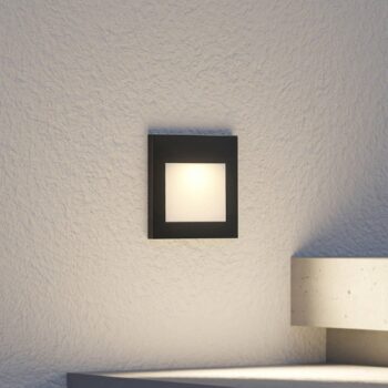 Arcchio LED nástenné svietidlo Zamo, čierne, 11 cm, IP65