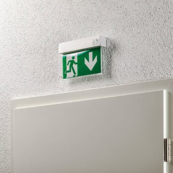 Arcchio LED núdzové svetlo Nevian, dobíjateľná batéria, hliník, výška 18,6